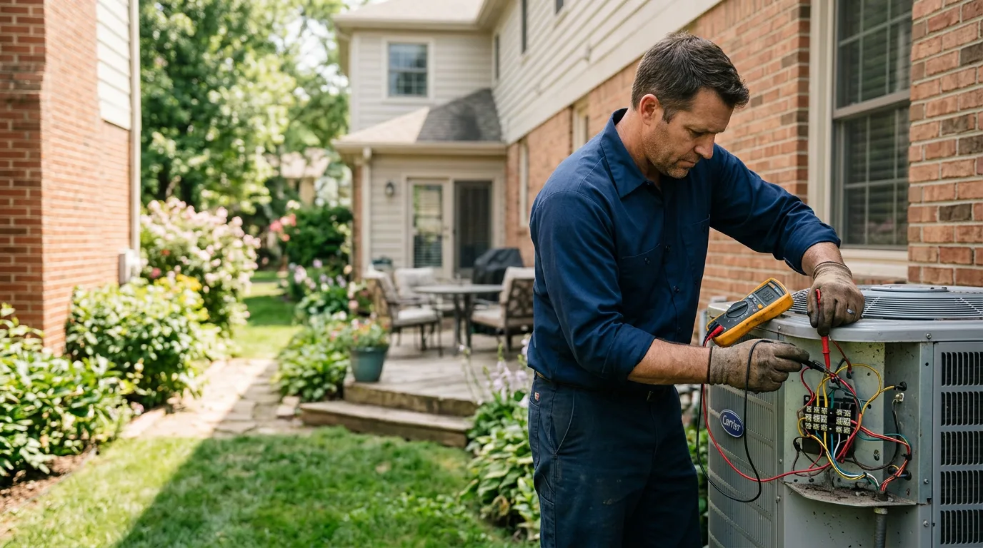 HVAC technician working near Chesapeake, OH